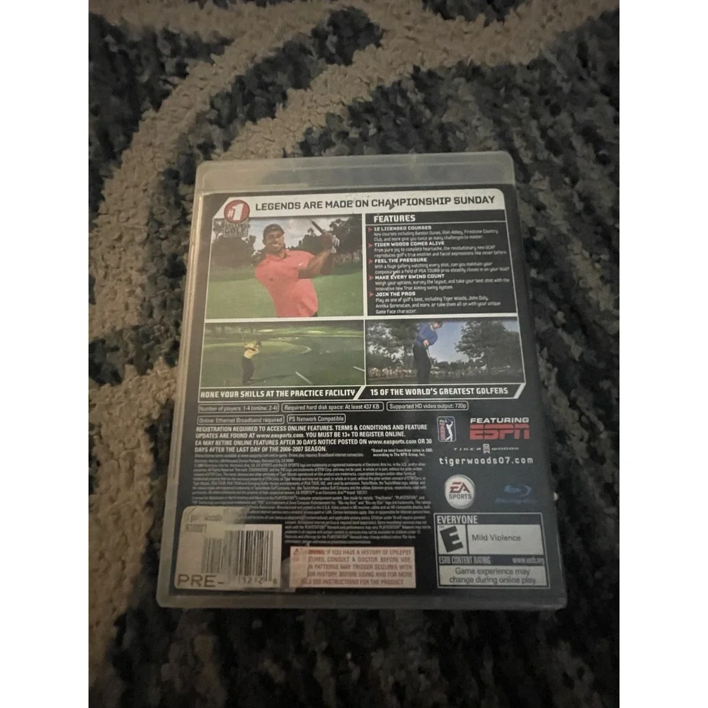 Tiger Woods PGA Tour 07 (Sony PlayStation 3, 2006) Game Original Case